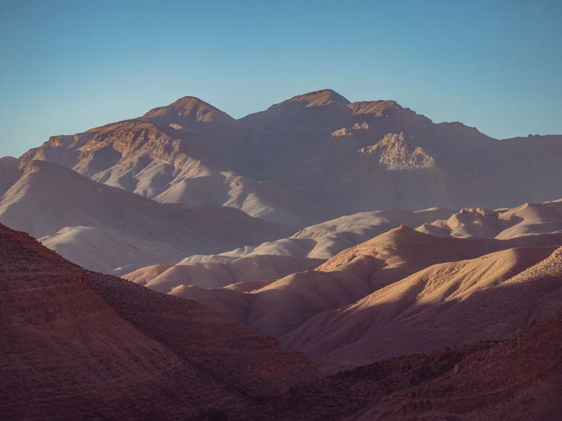Panoramic view of Morocco Atlas Mountains landscape